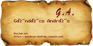 Göndöcs András névjegykártya
